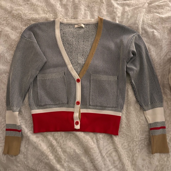 Color block ribbed cardigan - Picture 1 of 3